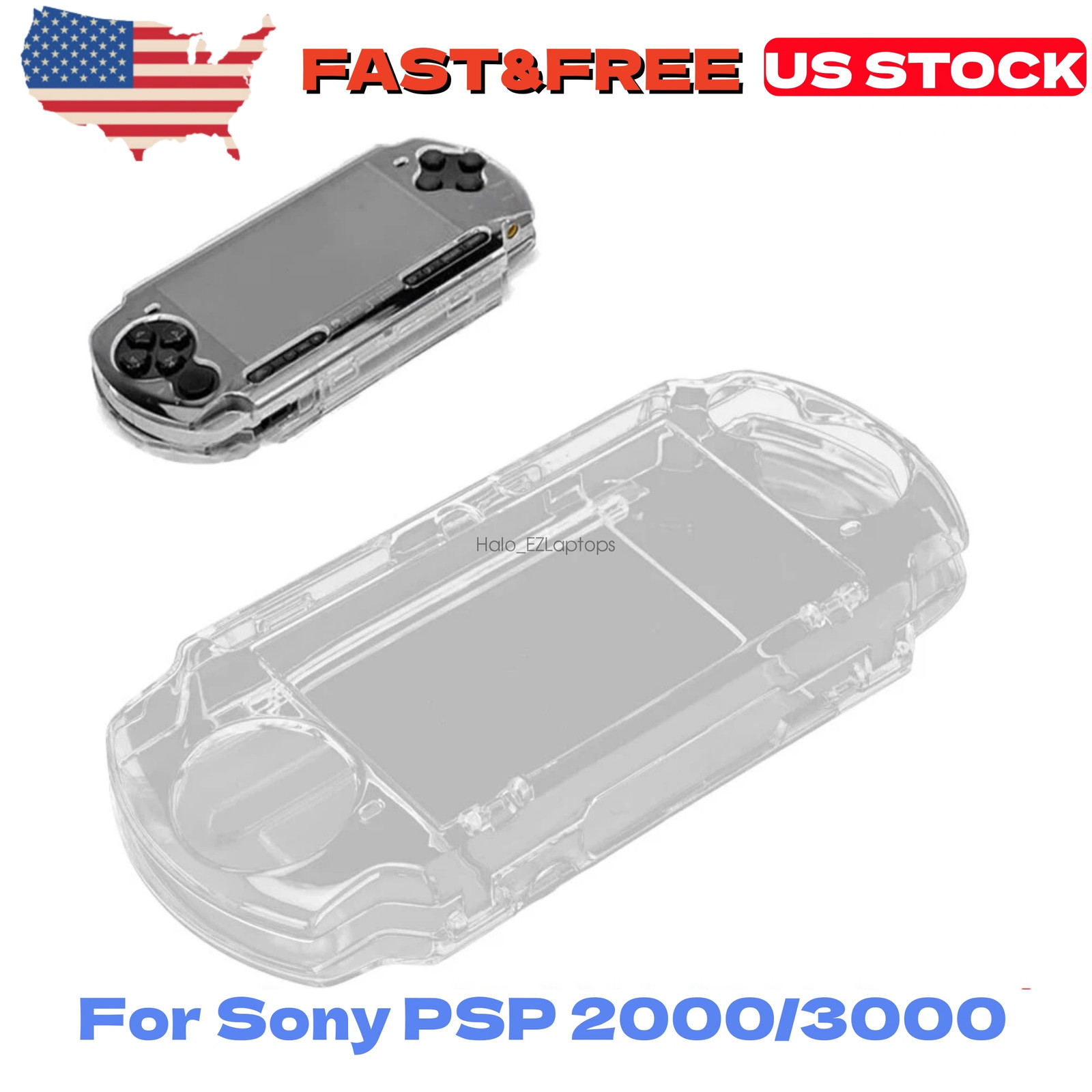 Clear Anti-dust Hard Skin Case Protector Cover For Sony PSP 2000 3000 Console US