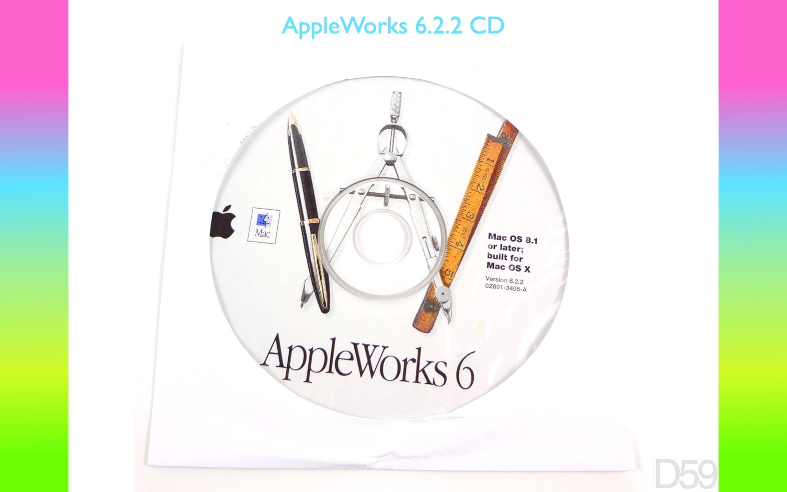 AppleWorks CD 6.2.2 from OS 8.1 to  OS X  . Working Very Well