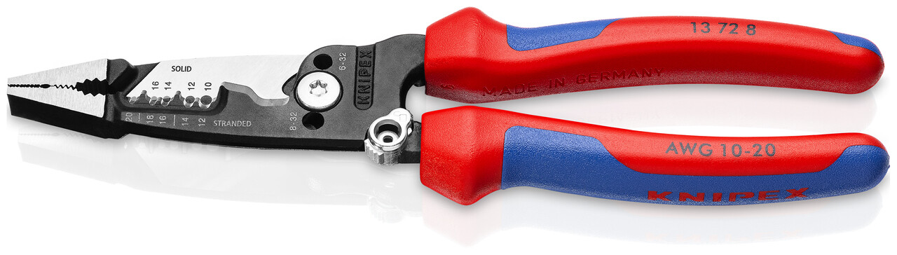 Knipex 13728SBA 8" Forged Wire Strippers, Multi-Component
