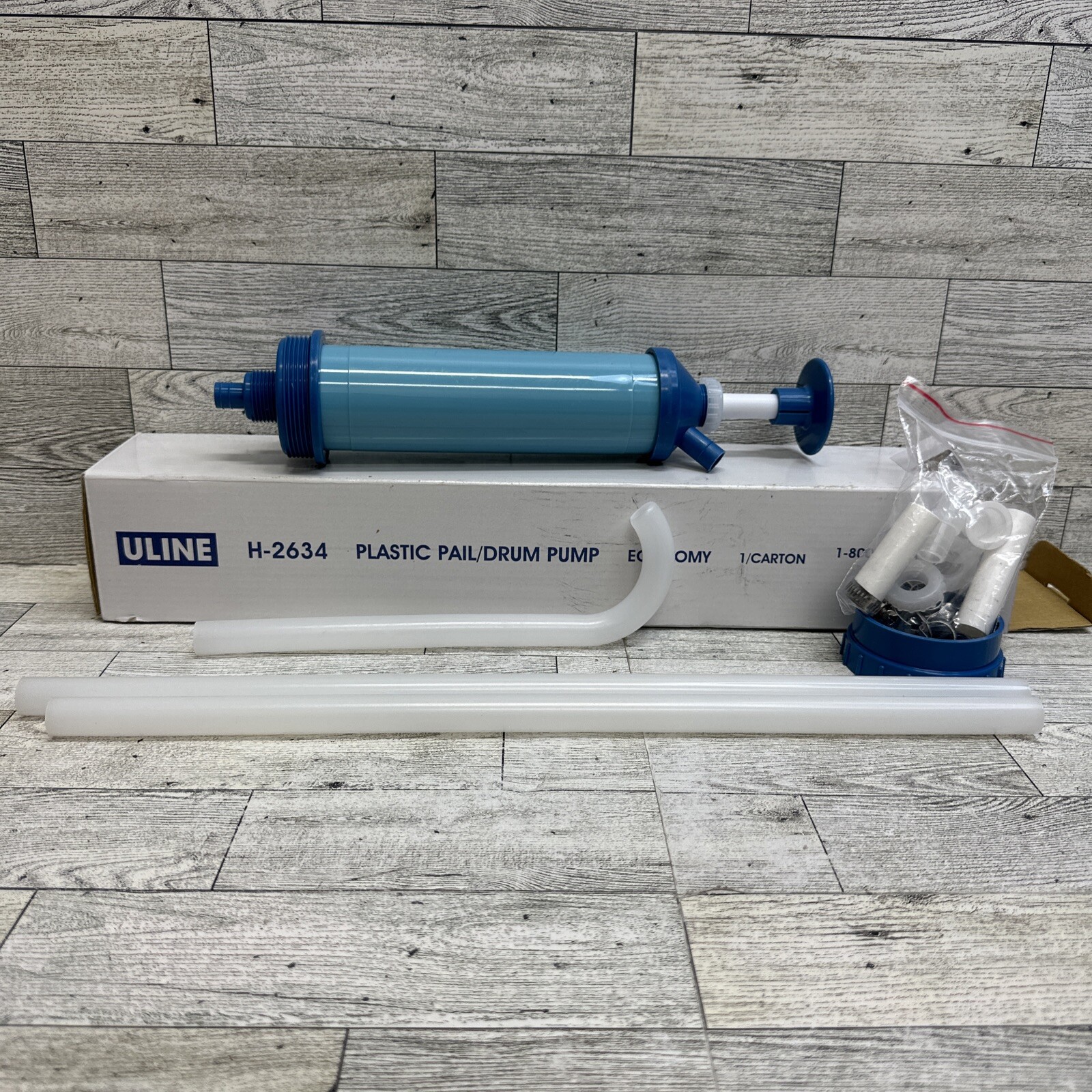 ULINE H-2634 Plastic Pail/Drum Pump Economy Brand New Complete In Box