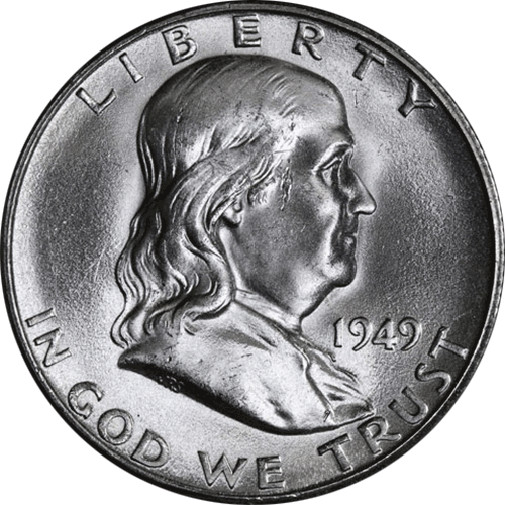 1949-S Franklin Half Dollar Nice BU - STOCK