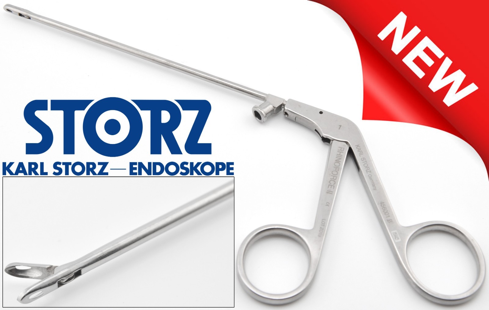 KARL STORZ 456001 B Blakesley Rhinoforce II Cutting Forceps 4x7mm Jaw 6" Size 1