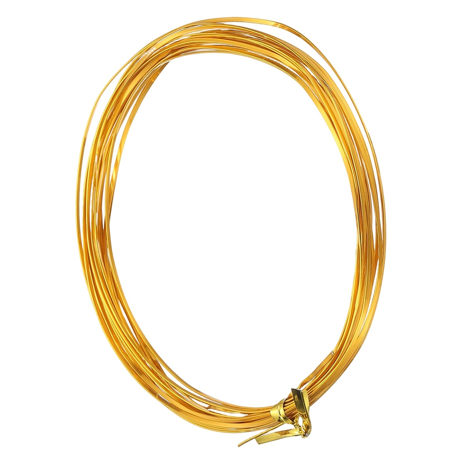 1 Rolls 24 Gauge 16.4 ft Flat Aluminum Wire, Yellow