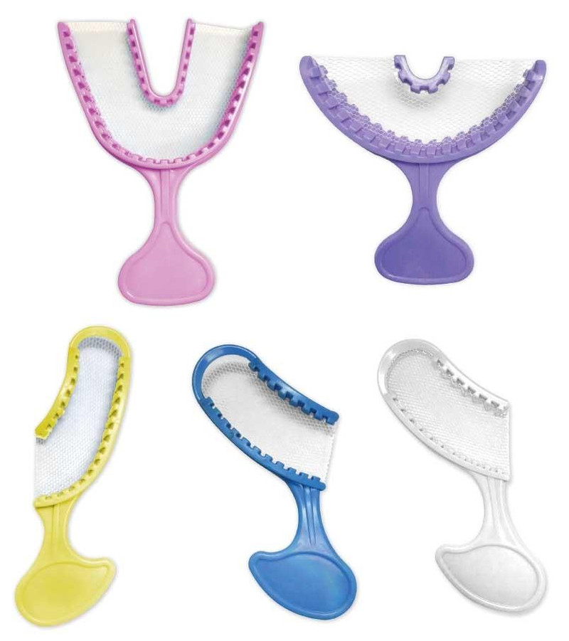 Premium 3-Way Impression Bite Trays with Nylon Net - ASSORTED 35pcs/Box