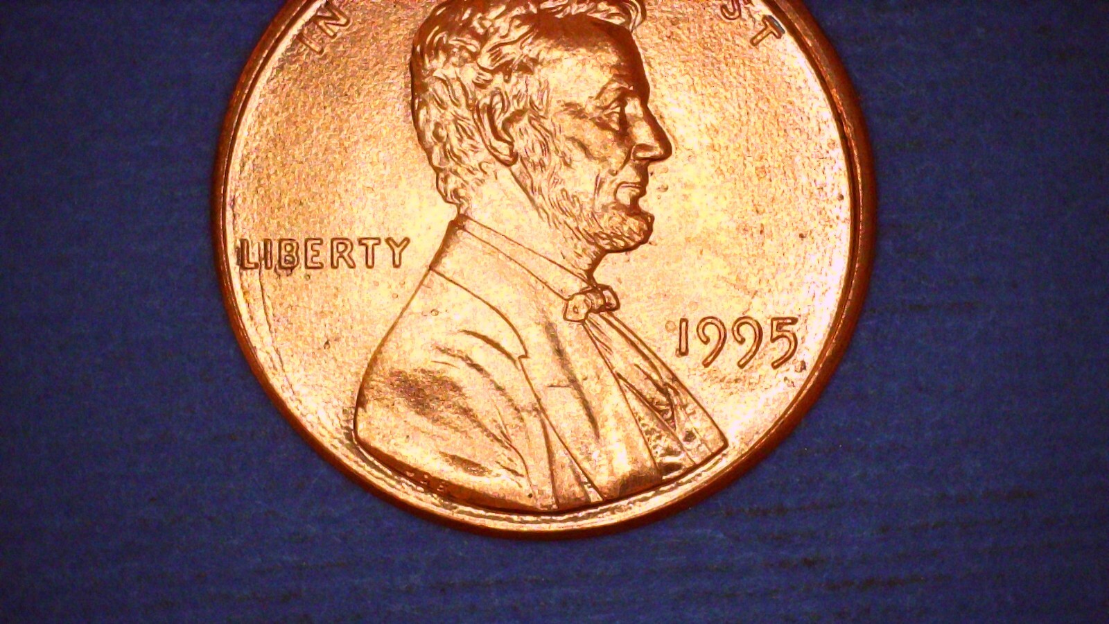 1995 Lincoln Penny Plating Error Obverse
