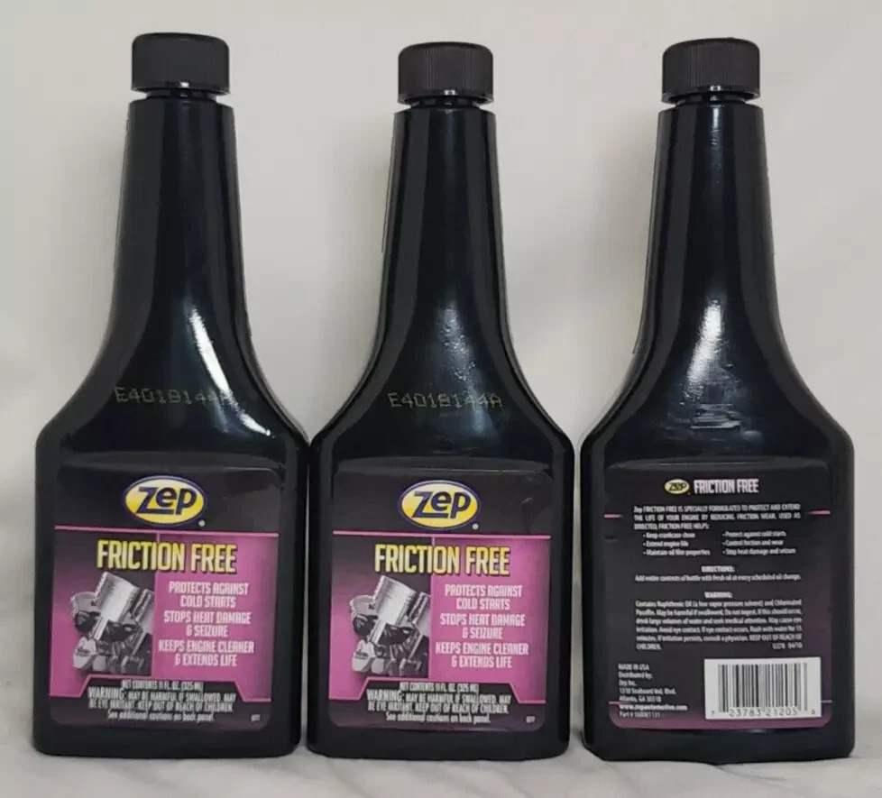 Zep Friction Free Protects Against Cold Starts Stops Heat Damage  11 oz Lot of 3