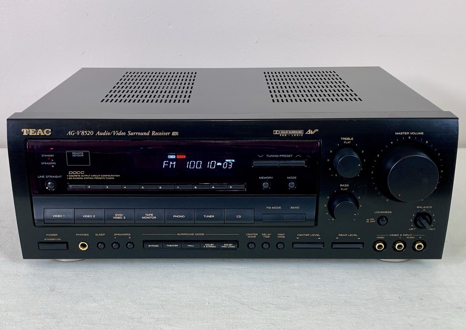 TEAC AG-V8520 Audio/video Surround Receiver bundle, Tested, Guaranteed.