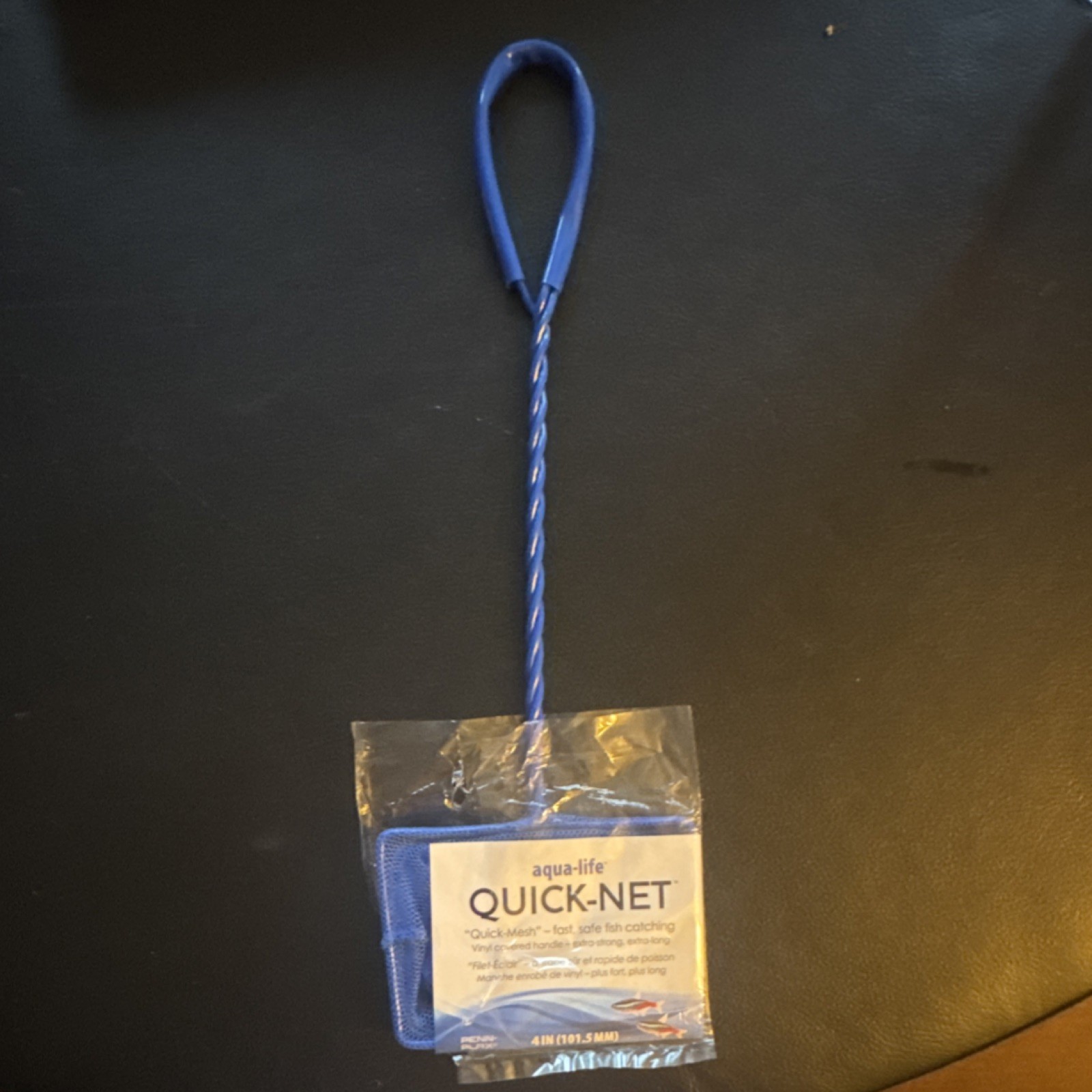 Penn-Plax Quick-Net QN4 4 Inch (101.5 mm) Vinyl Handle Aquarium Fish Net
