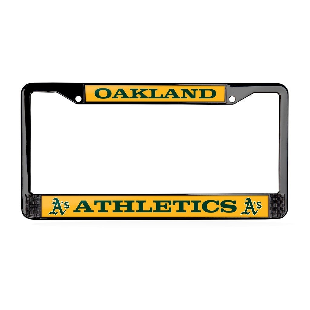 Oakland A's Athletics MLB 3D Premium 2-Hole Black Metal License Plate Frame