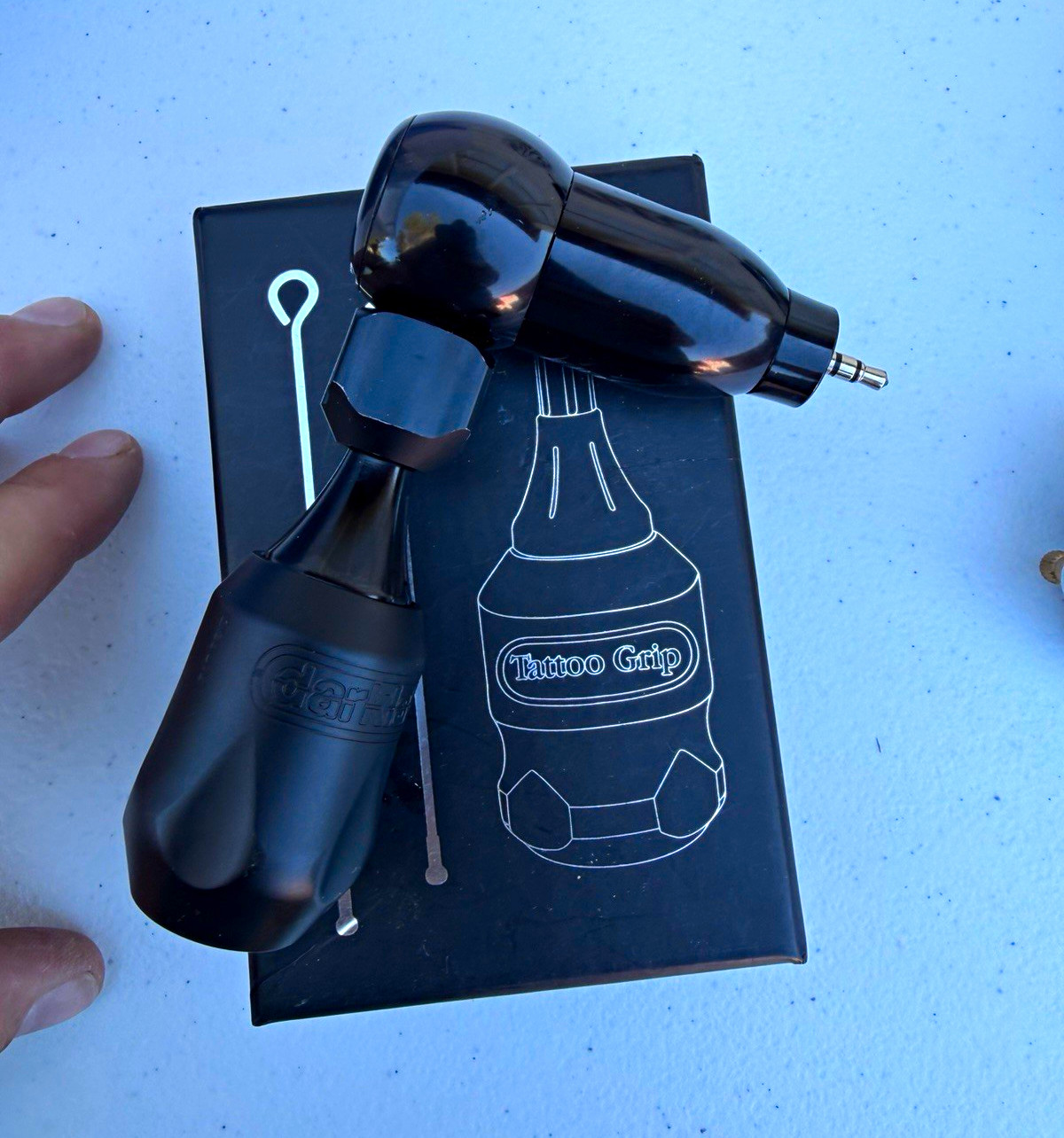 Cheyenne HaRotary Tattoo Machine Pen Gun Tattoo Grip Model w/ Tattoo Grip, Black