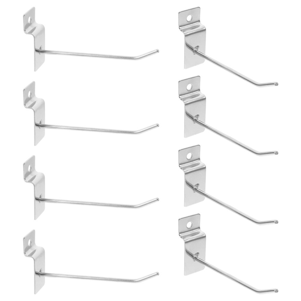 20Pcs Reusable Silver Panel Hooks Slatwall Display Hooks for Retail and Home Use
