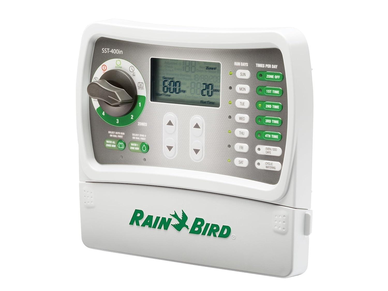 Simple-to-Set Indoor Sprinkler/Irrigation System Timer/Controller, 4-Zone/Sta...