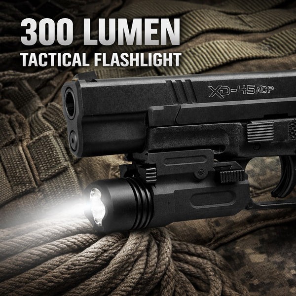 Trinity 300 Lumen Tactical Flashlight for Canik TTI Quick Release Picatinny Rail