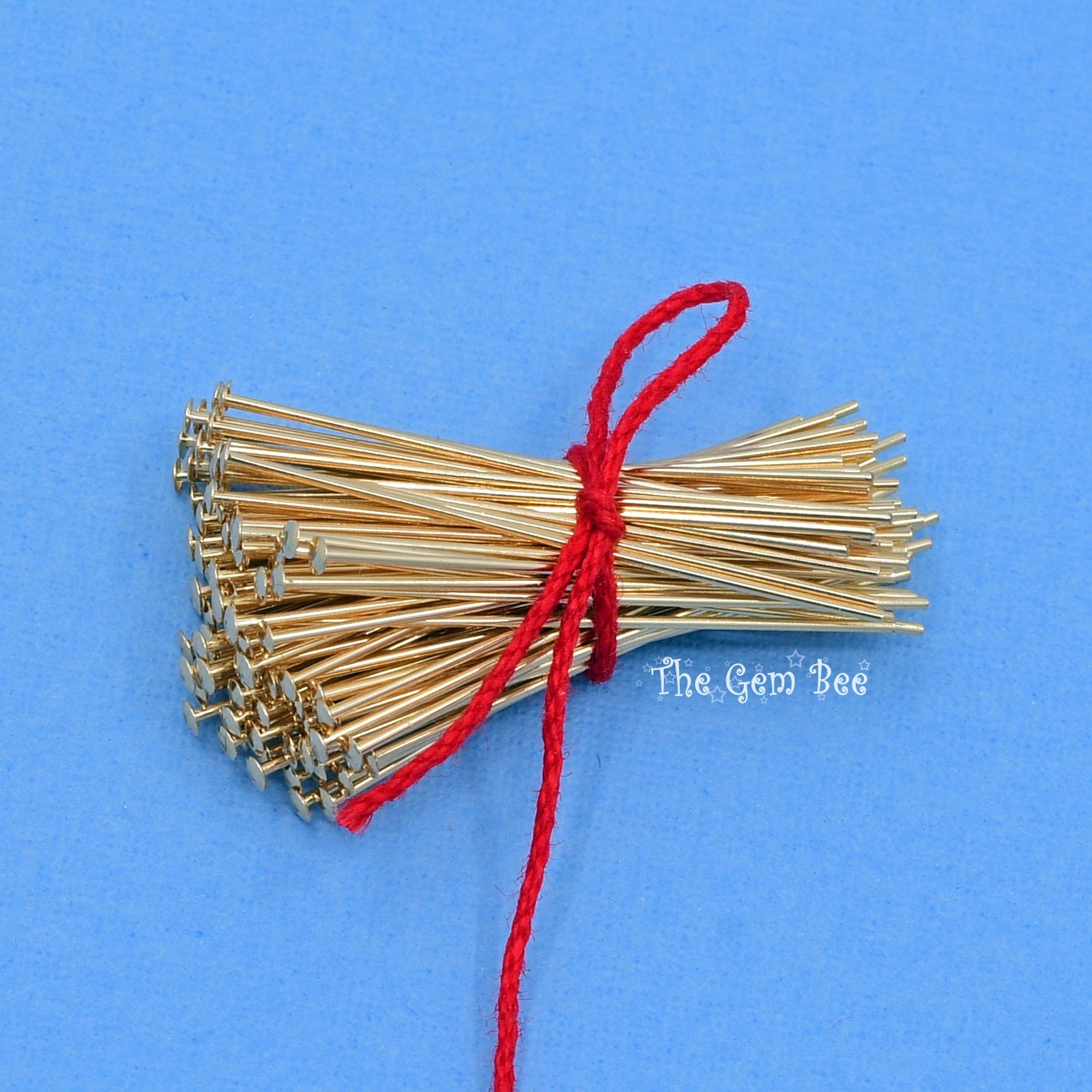 26 GAUGE 1/20 14k Gold Filled 1 inch Flat Headpins 10 pcs or 100 pcs
