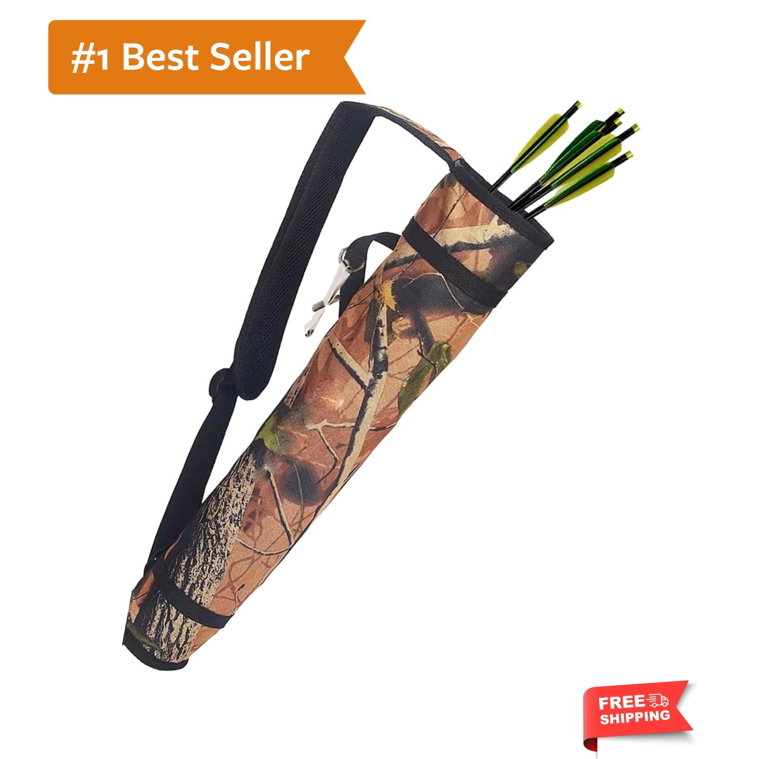 Archery Quiver Back and Hip Quivers Adjustable Arrow Backpack Bag Holder Side...