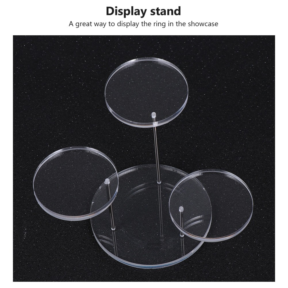 1Set Clear Jewelry Display Rack for Store Gallery Use with Multi Layer Design