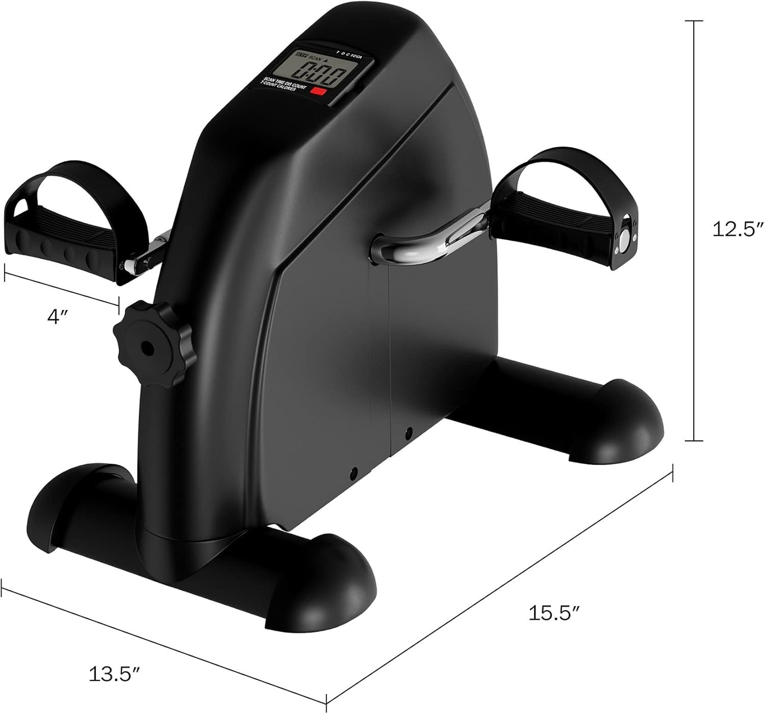Under Desk Bike & Pedal Exerciser for Home Workouts - LCD Display & Adjustabl...