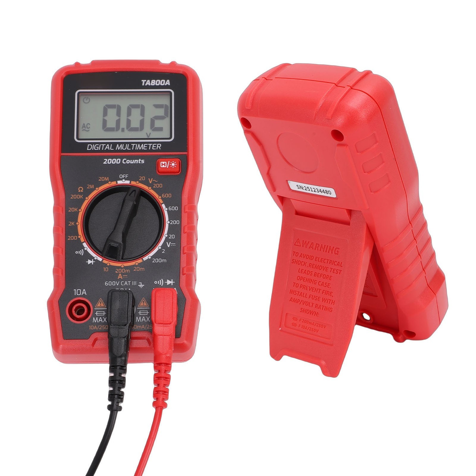 TA800A Digital Multimeter with True for rms and NCV Detection for Professional