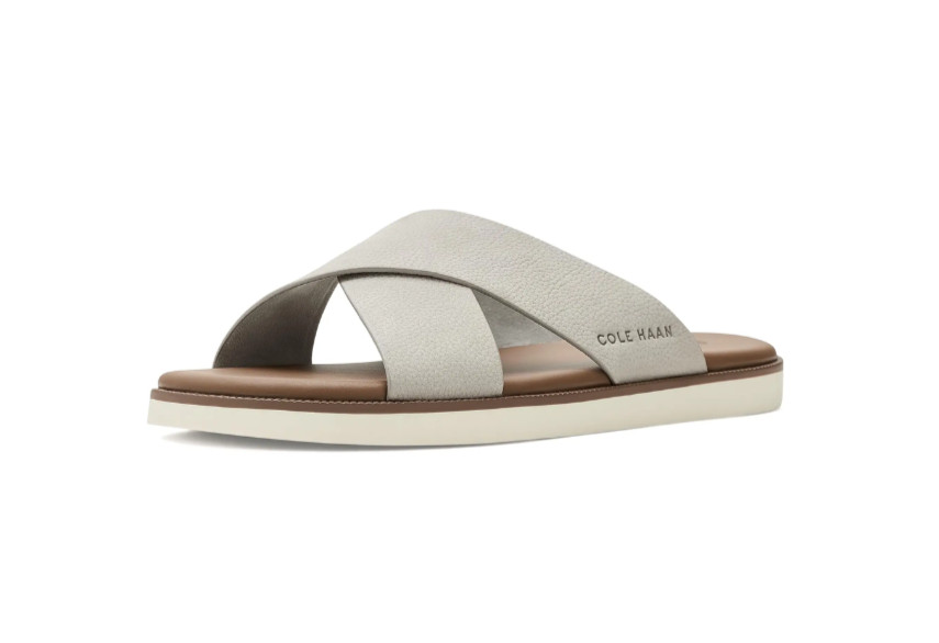 Mens Cole Haan Nantucket Cross Strap - Paloma/Ivory Nubuck, Size 8 US [C44904]