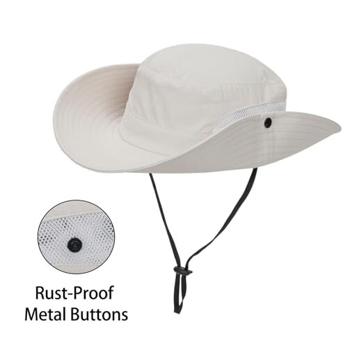 Womens Summer Sun Hat Beach Hat Wide Brim Outdoor UV Medium Solid Beige