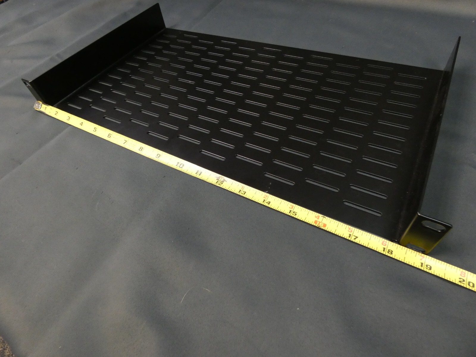 1U 19" L x 10" D Vented Rack Shelf for Server or Pro Audio Rack