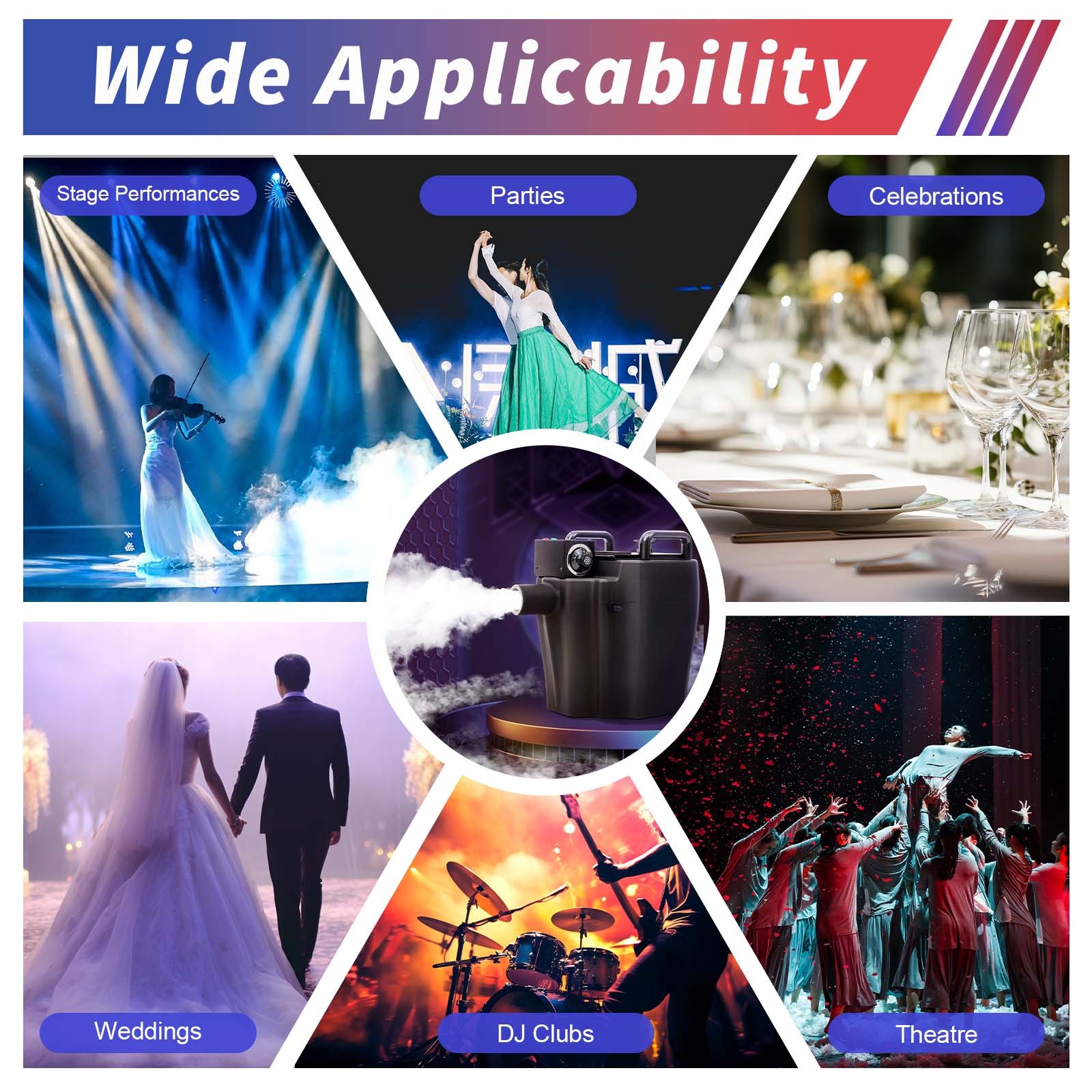 3500W Low Lying Smoke Fog Machine Stage DJ Dry Ice Fog Machine Effect Wedding