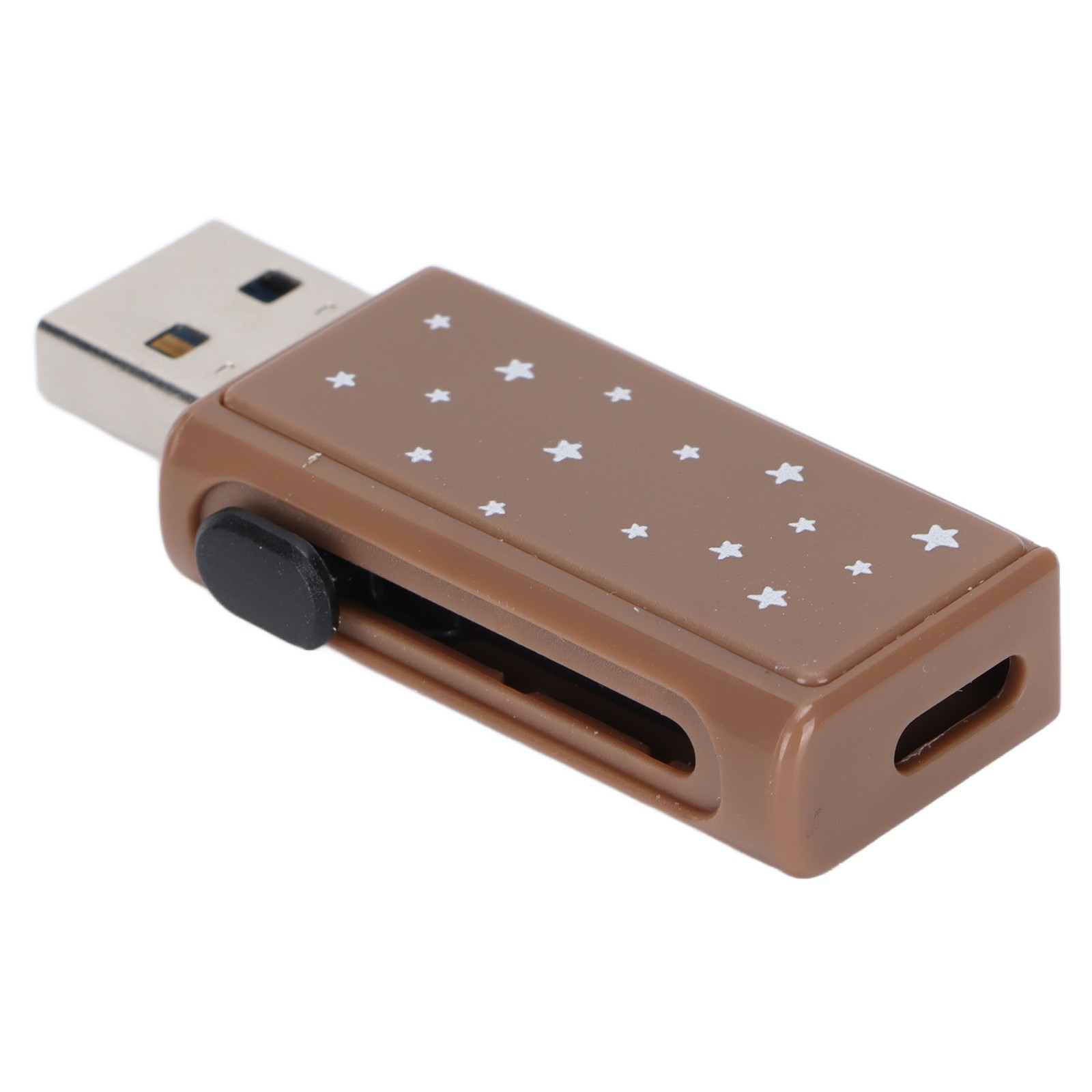 Flash Disk Portable Tea Brown Palstic Push Pull Thumb Memory Stick For