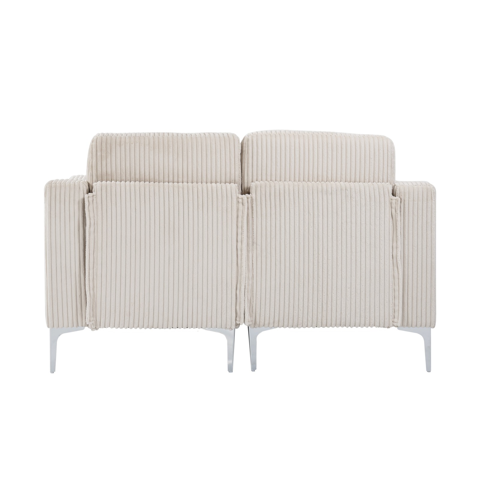 Modular Sectional Two-Seater Sofa , Corduroy Sectional Couch,Beige