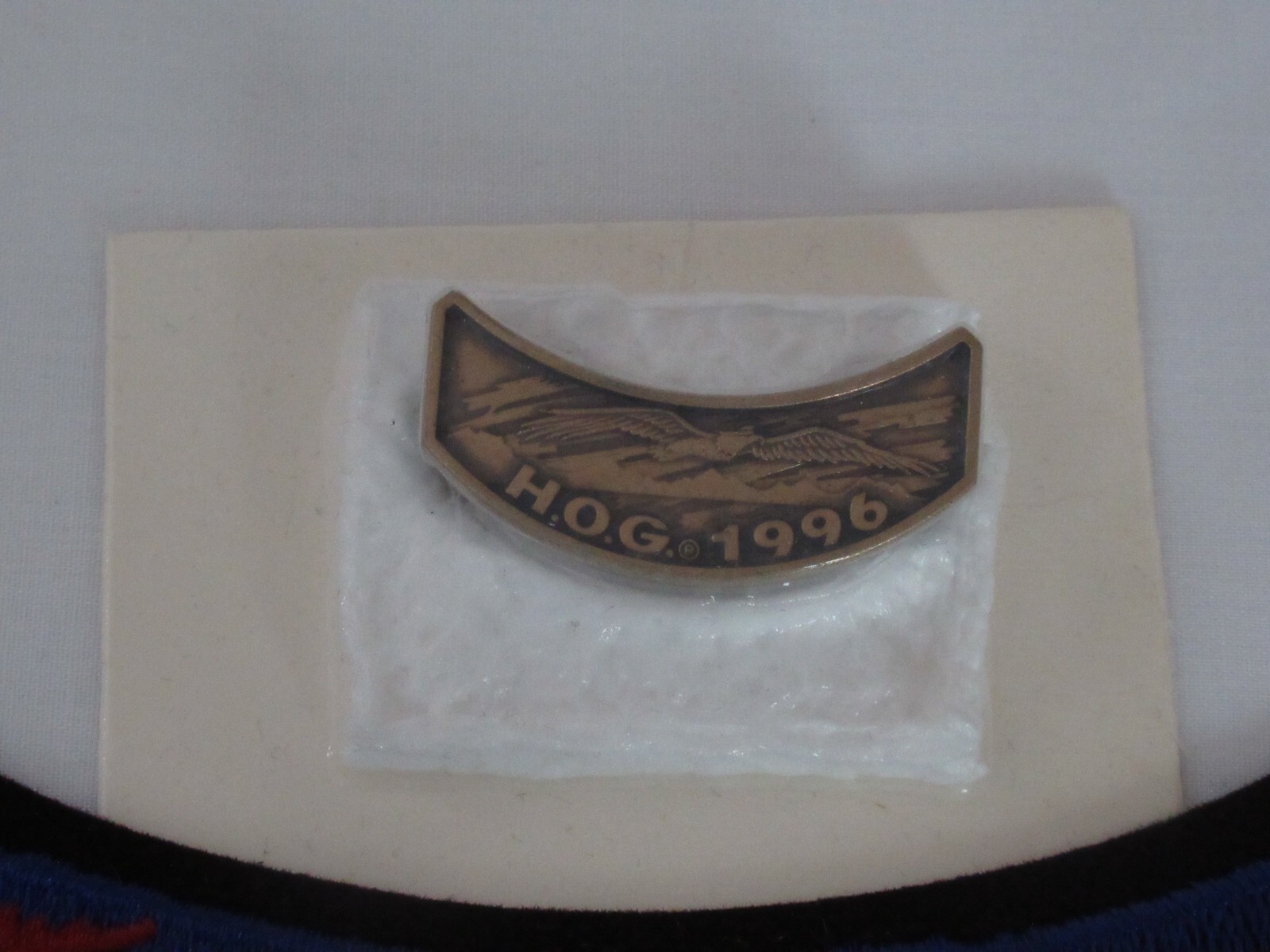 1996 Harley Davidson Owners Group HOG Rocker Patch & Lapel Pin Set