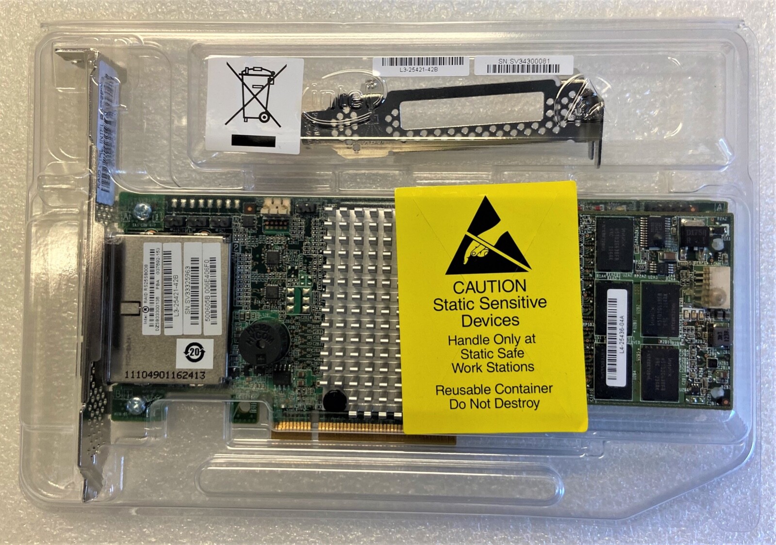 Intel RS25SB008 RAID Controller 6 Gb/s Low Profile MD2 Card NEW