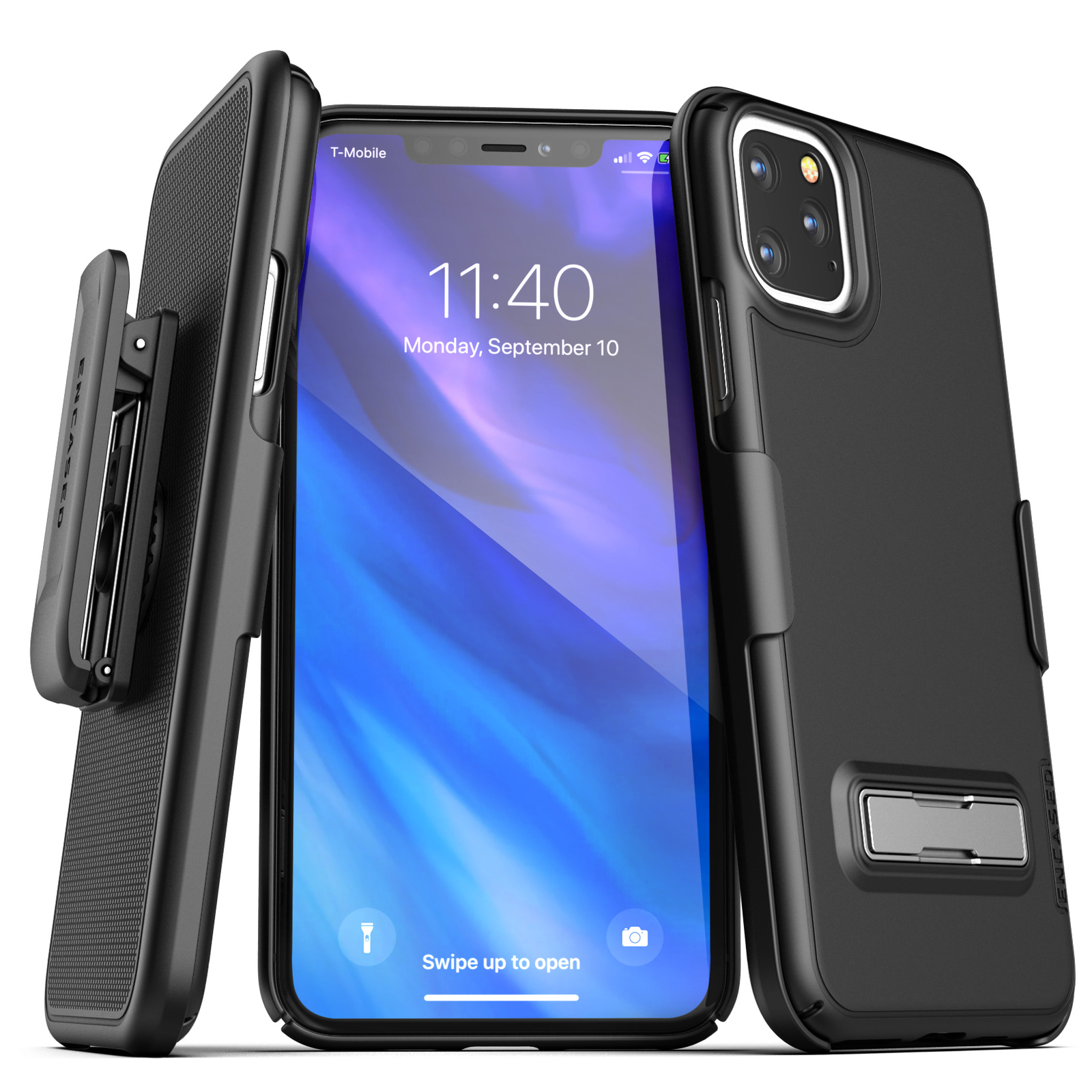 iPhone 11 Pro Belt Clip Case w Kickstand Slim Ultra Thin Cover w Holster Black