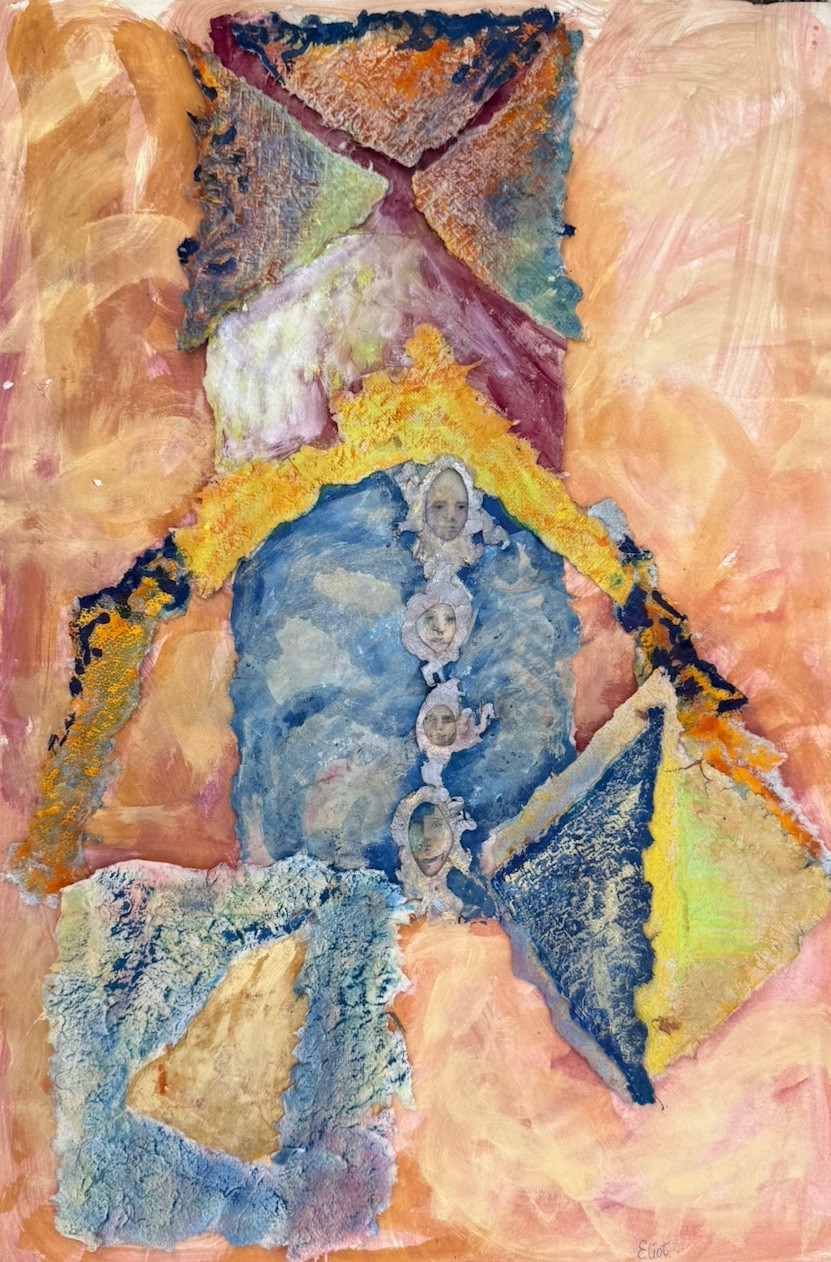 Sandra Eliot painting collage mixed media art Pennsylvania AURA Buddism
