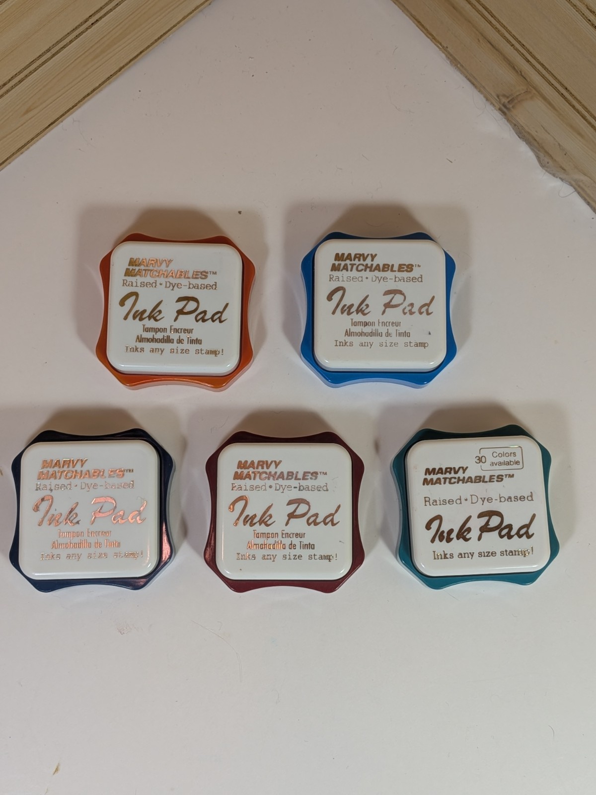 Marvy Matchables Uchida Raised Dye Ink Pad Lot Of 5 Pre Owned Tested