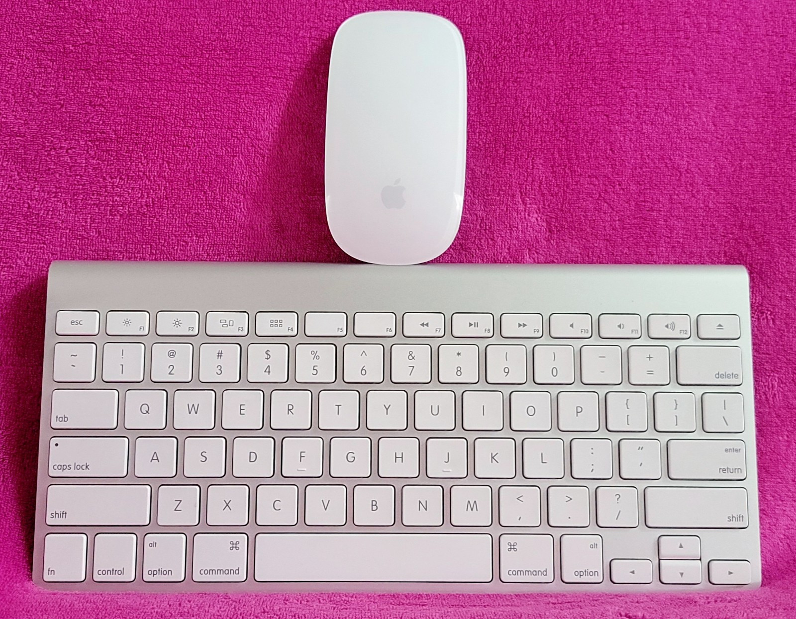 Apple A1314 Bluetooth Wireless Keyboard w/ A1296 Magic Mouse **Tested, Working!