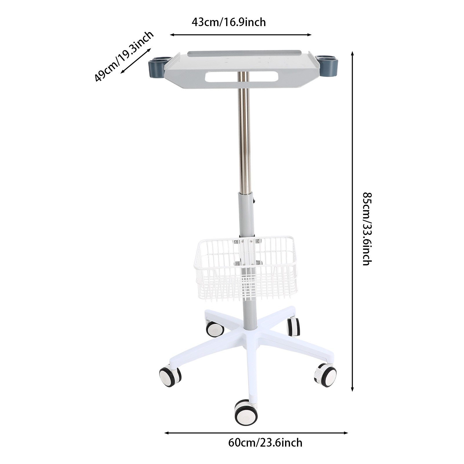 NEW Mobile Rolling Cart Medical Trolley for Ultrasound Imaging Scanner Cart