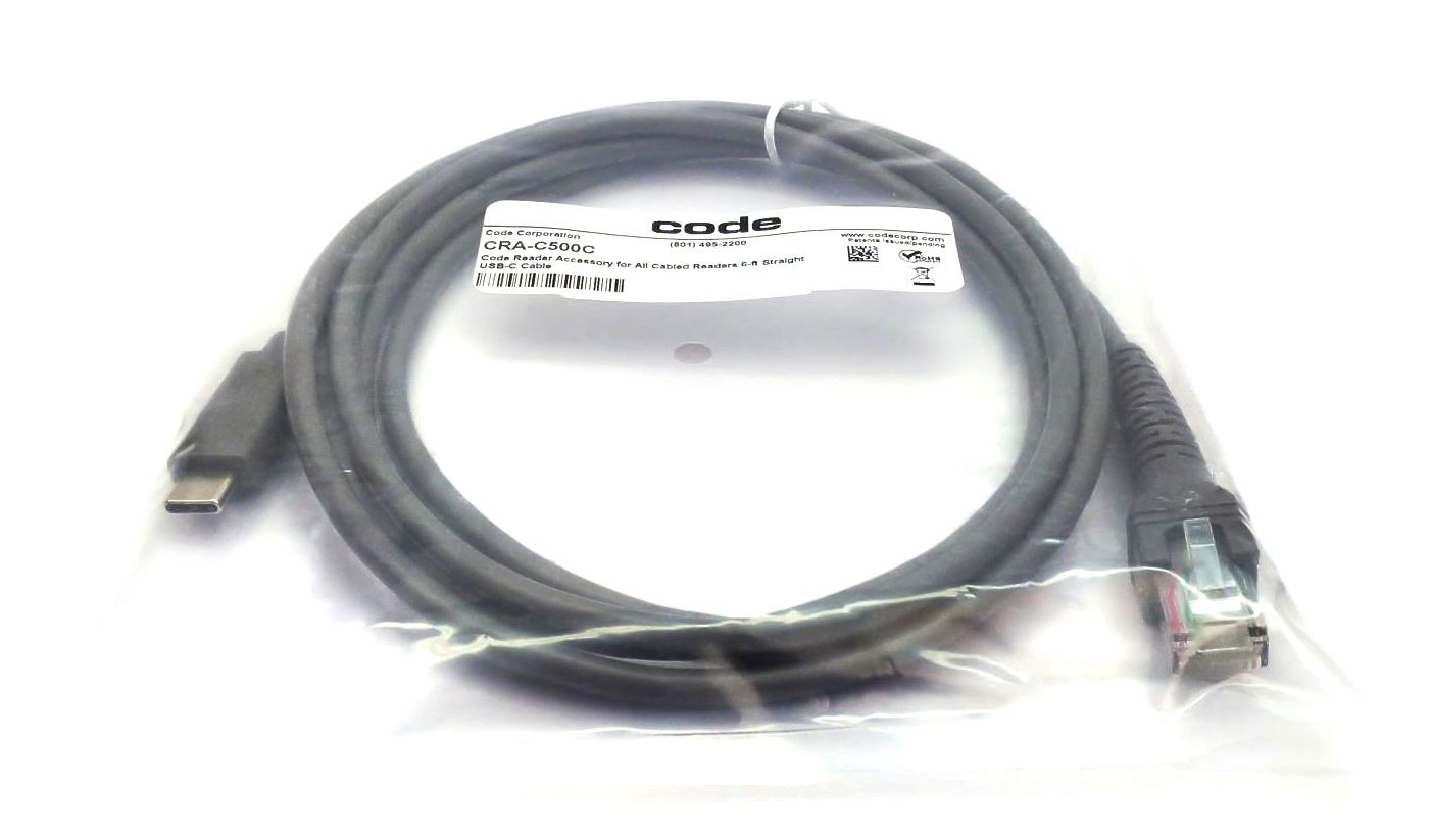 Code CR900FD Straight USB-C Cable Barcode Scanner CRA-C500C 6ft Genuine