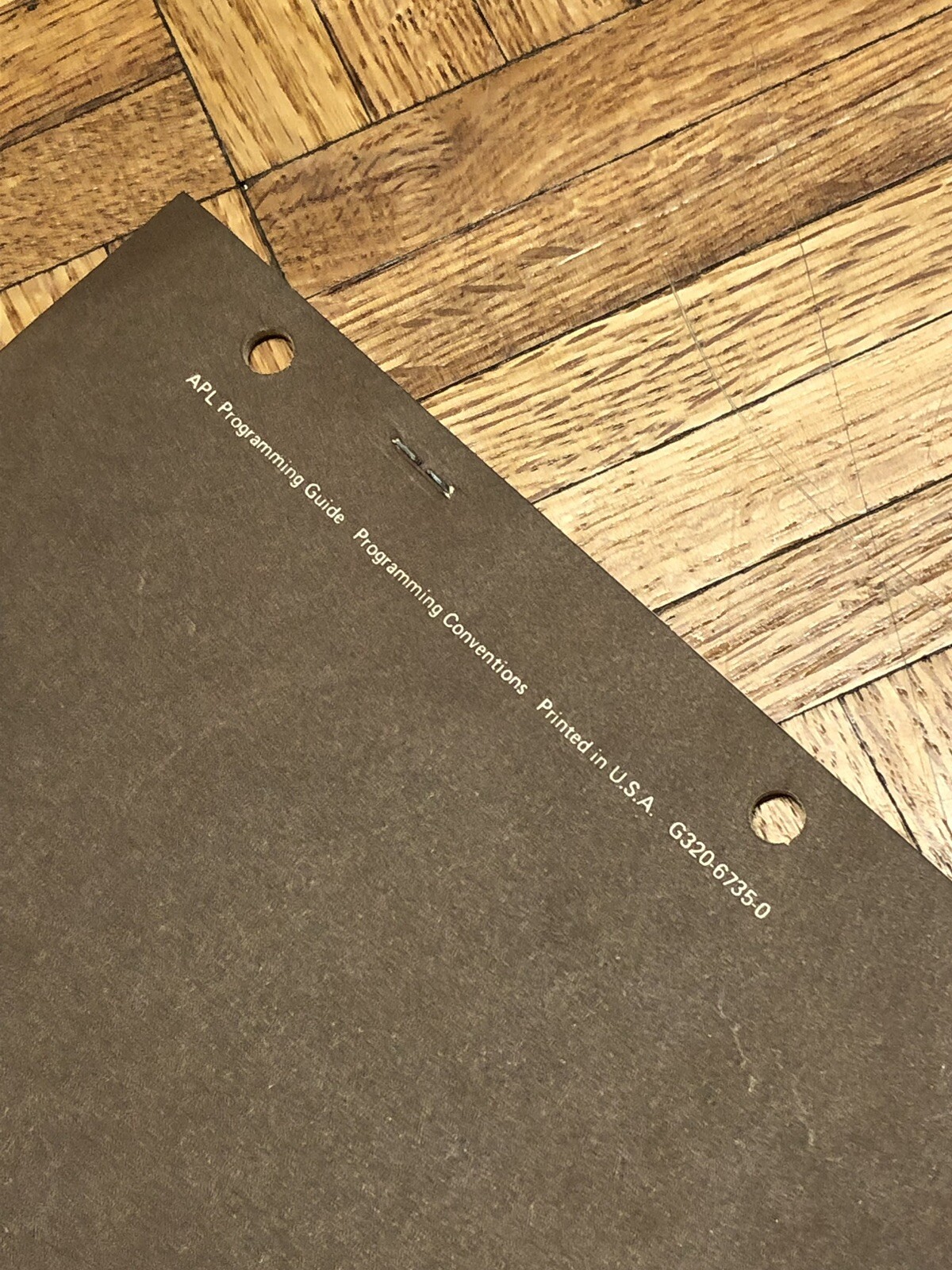 Vintage IBM APL Programming Guide & Programming Conventions - First Editions