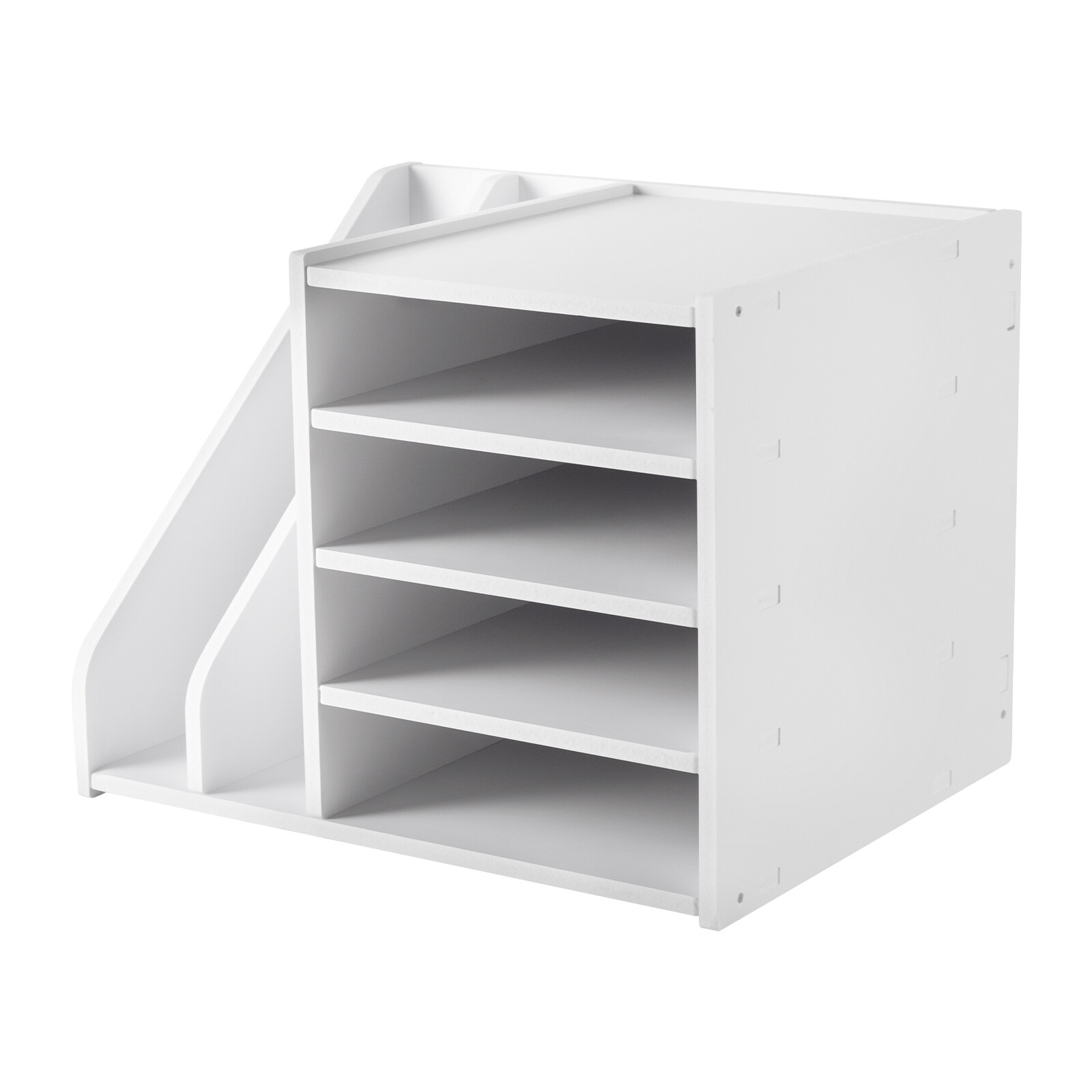 6-Tier PVC File Holder Organizer with Ample Storage Space, 15.35" x 12.16"