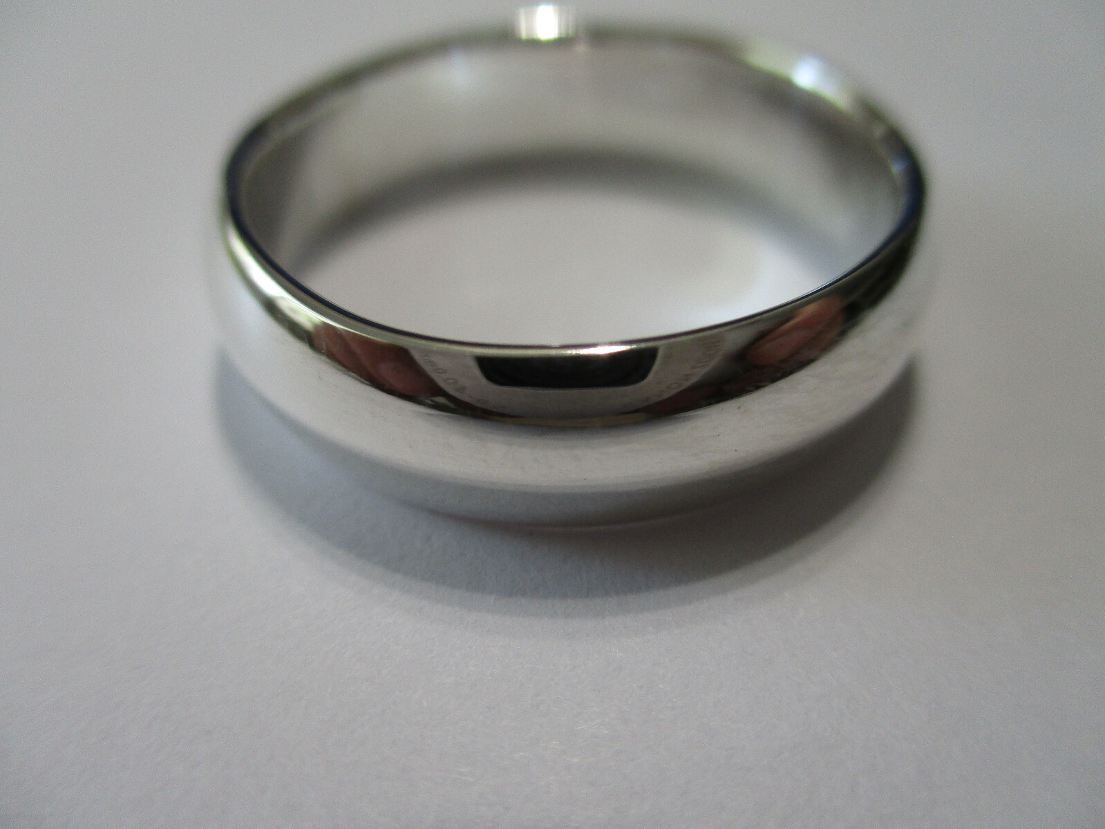 Sterling Silver plain wedding and engagement band 7mm thick solid silver size 9