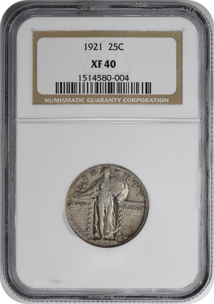 1921 Standing Liberty Silver Quarter EF40 NGC