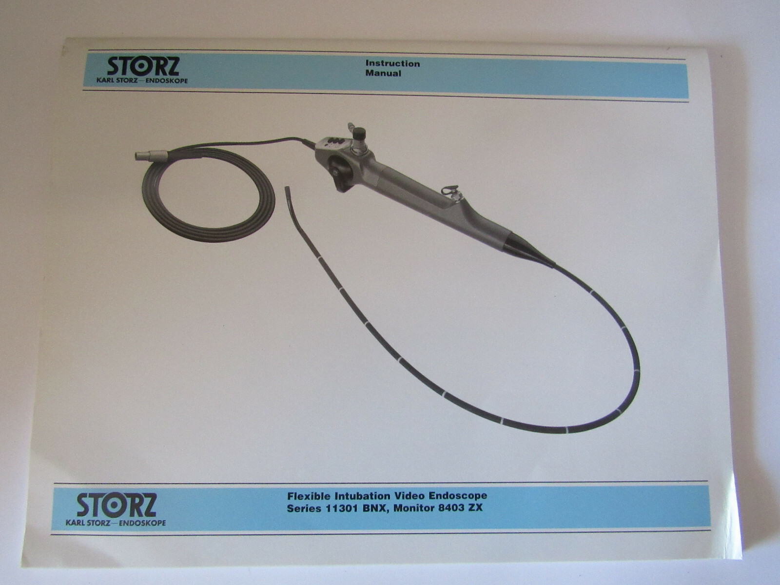 Karl Storz 11301-BNX Flexible Intubation Video Endoscope Monitor 8403 ZX MANUAL