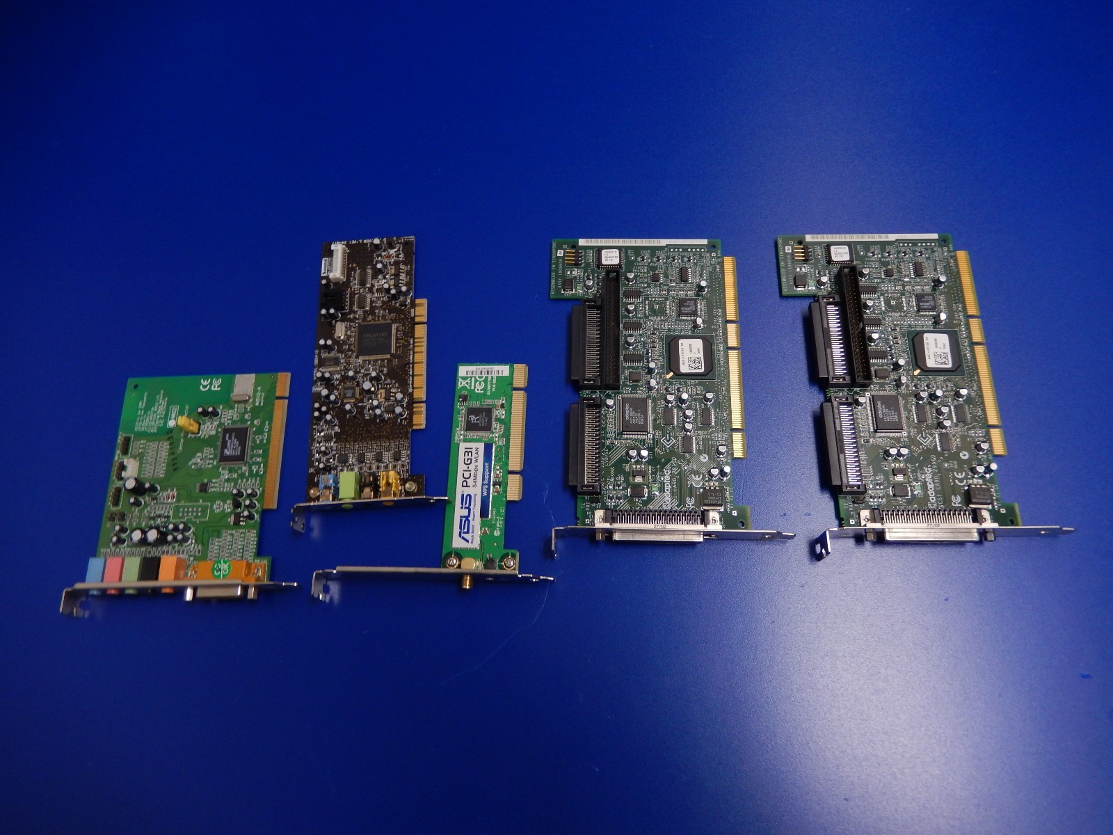 Lot of 5x Misc Cards Adaptec ASC-29160 SCSI Dell N4060 Sound Card Asus PCI-G31
