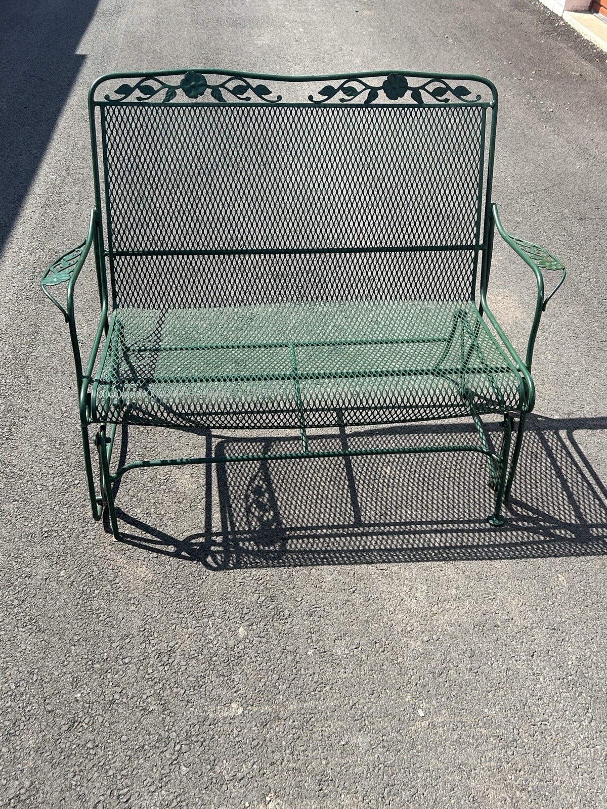 Beautiful Decorative Wrought Iron Woodard Glider *****