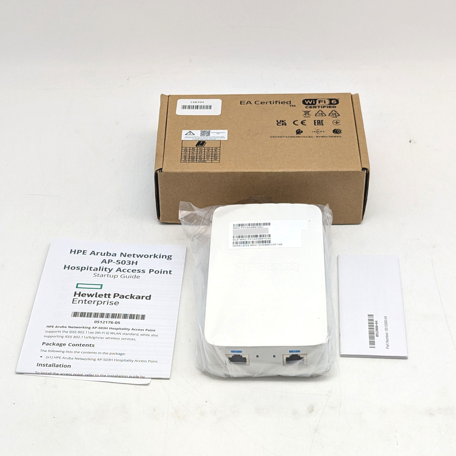 HPE Aruba Networking AP-503H Hospitality Unified Acess Point (APINH503) - White
