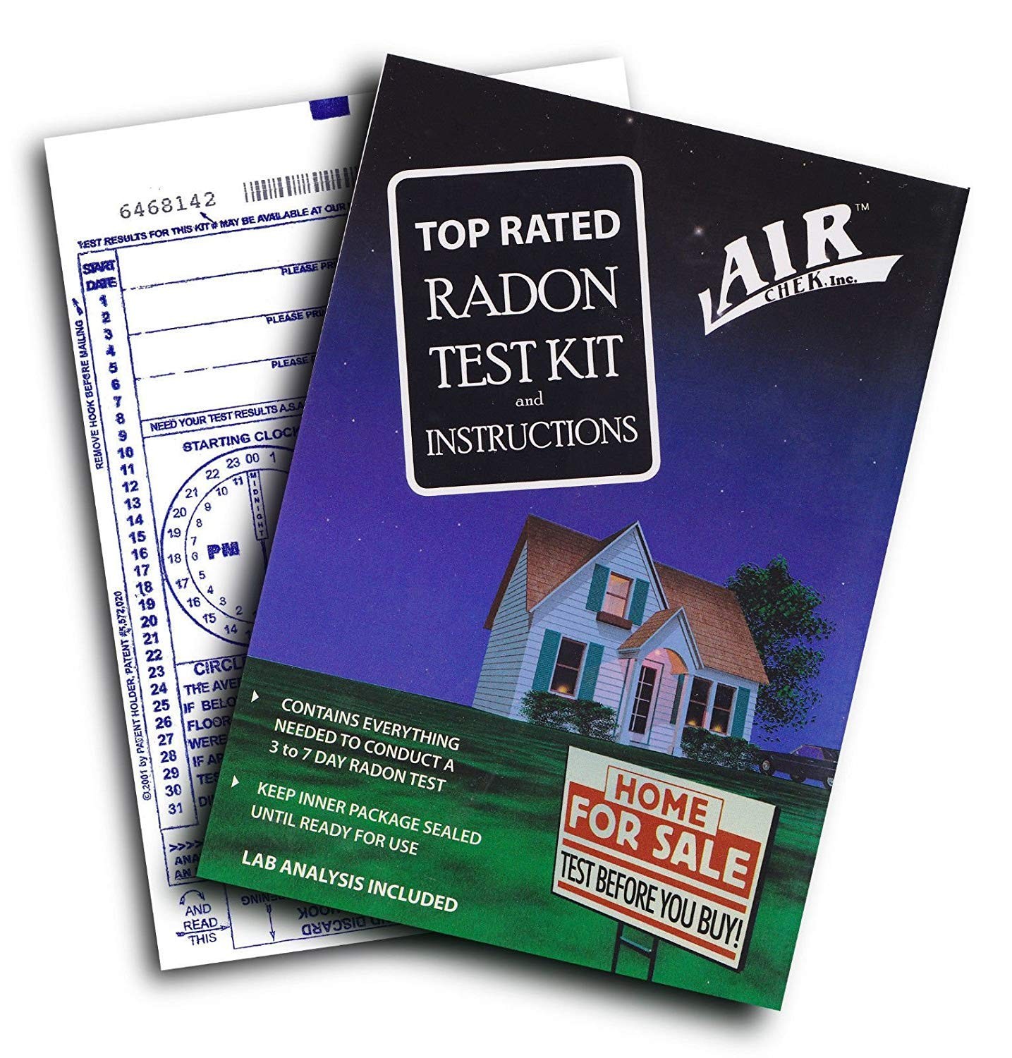 43237-2 3 to 7 Day Radon Test Kit