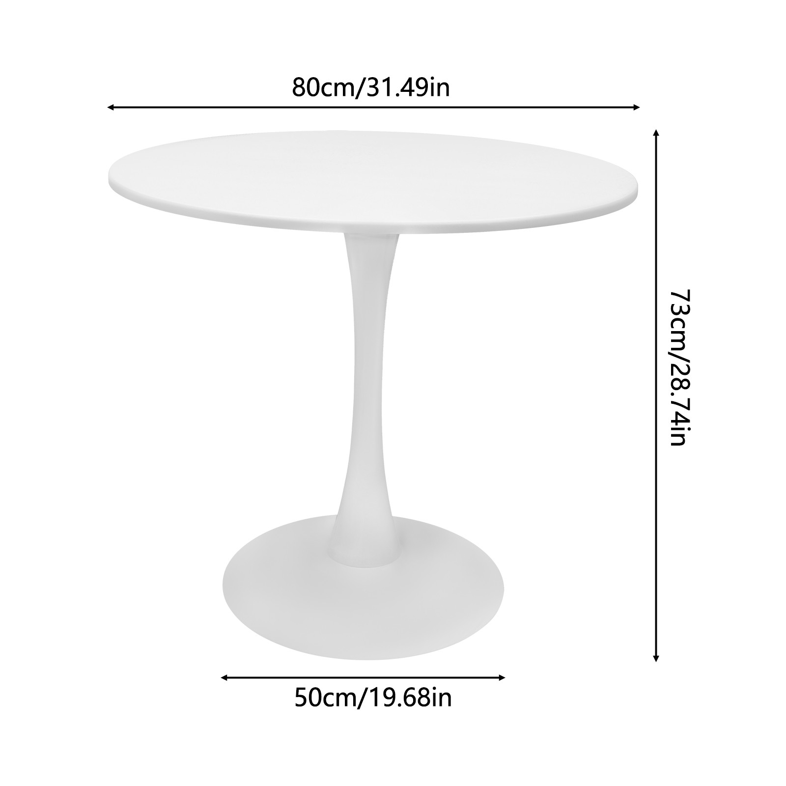 Kitchen Dining Table Round Table Small Waist Design Living Room Leisure Table US