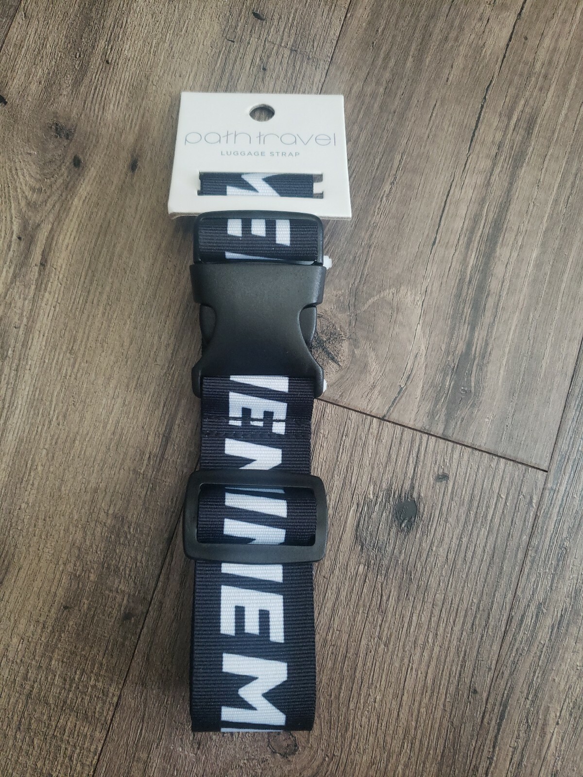 Path Travel Luggage Strap - Black & White “MINE” Easy Identification Visibility