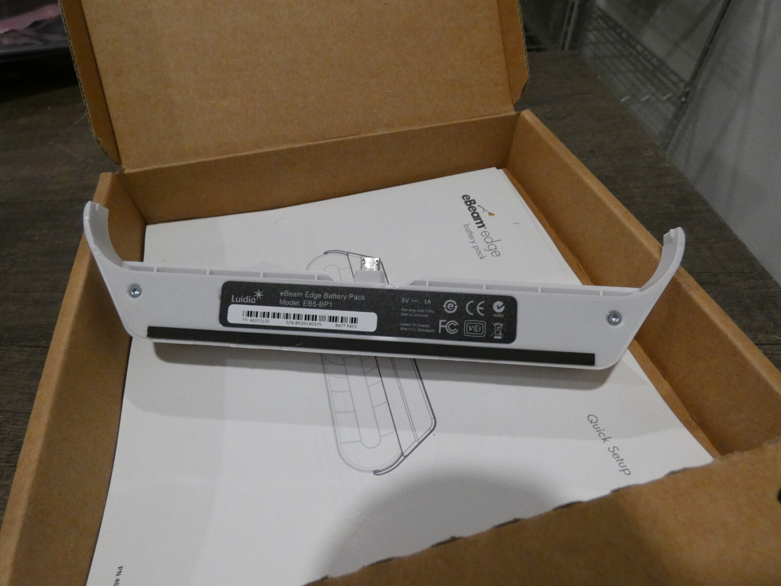 eBeam Edge Battery Pack EB5-BP1 Interactive Whiteboard System 46003178 Open Box