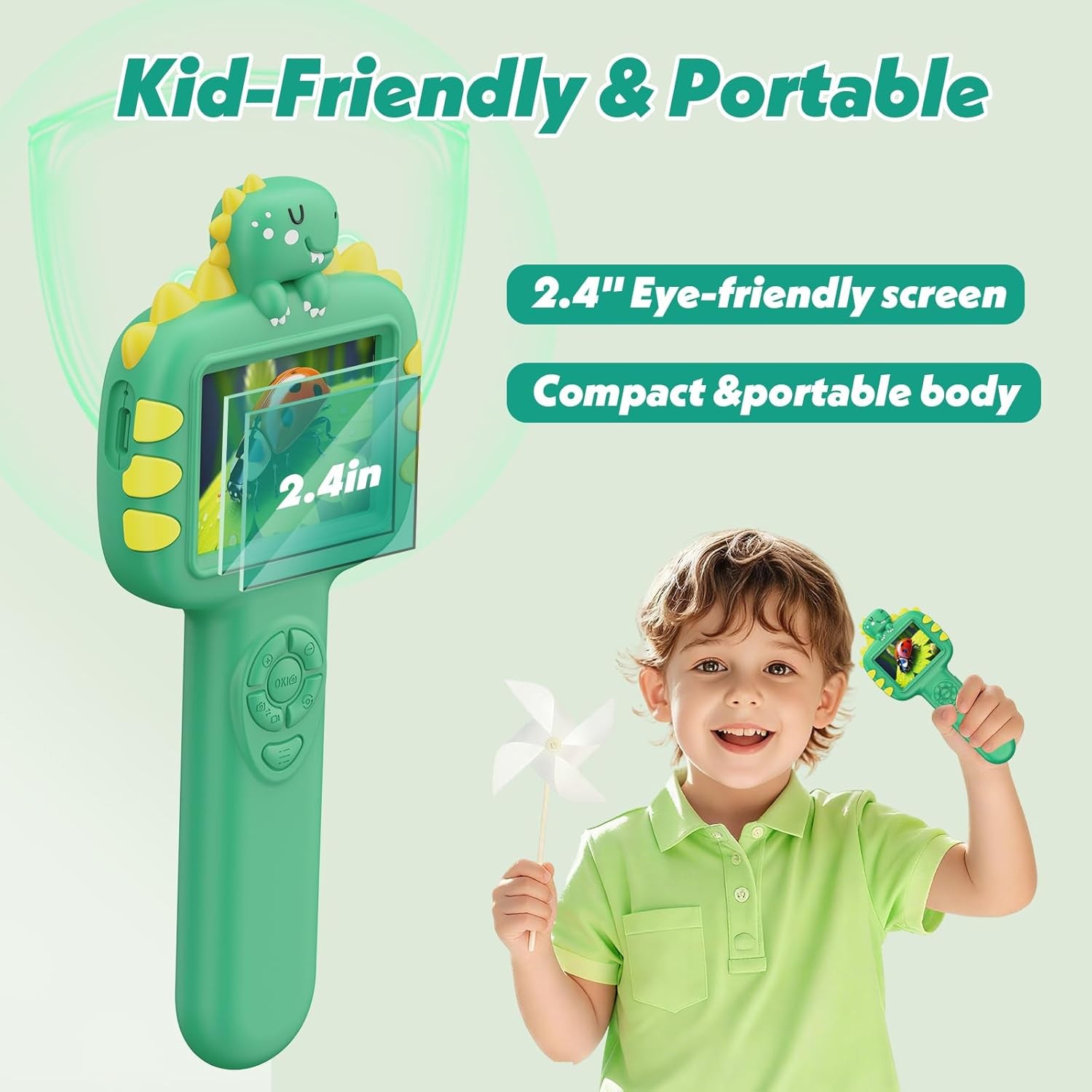 1200X Handheld Digital Microscope for Kids: Pocket Microscope with 2.4" HD