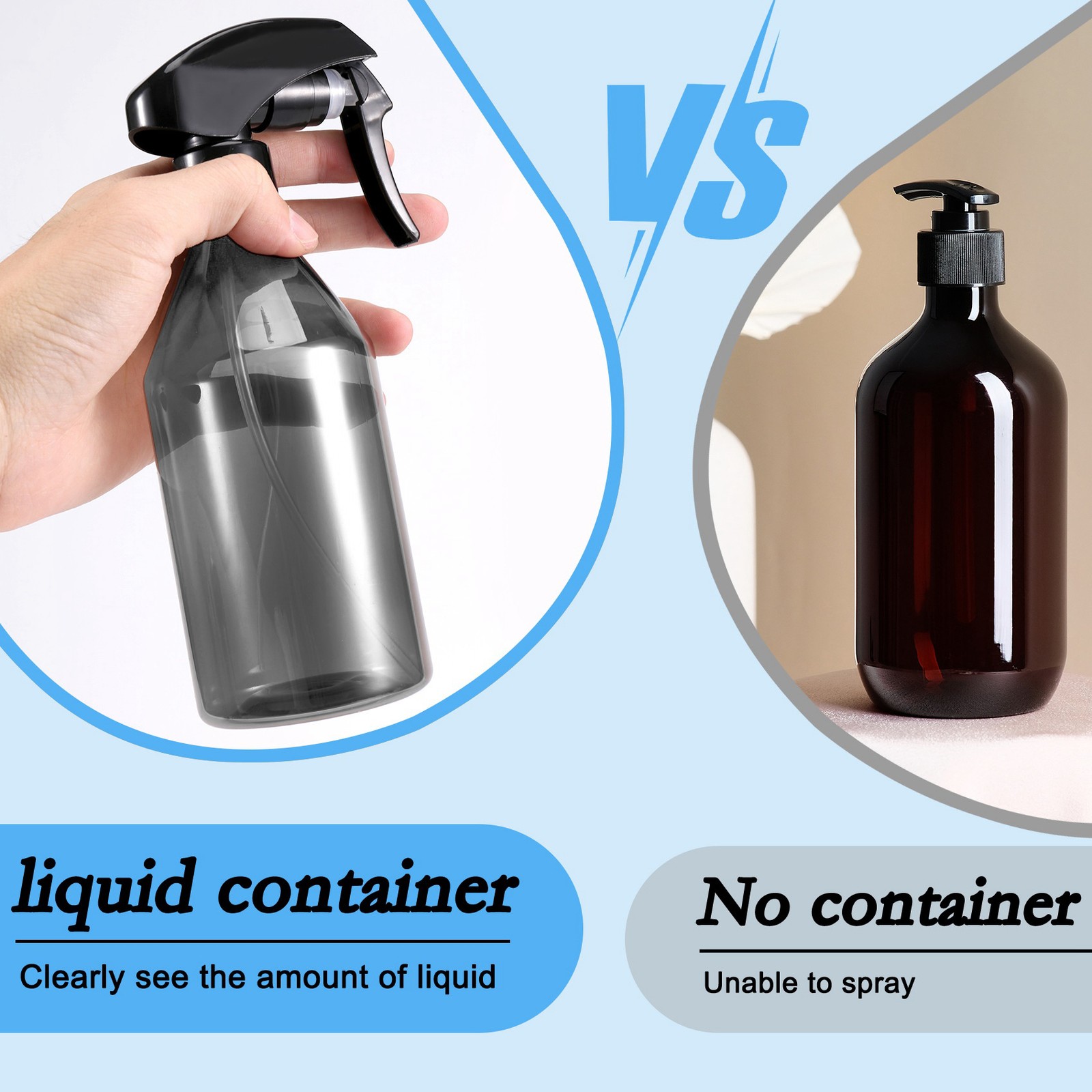 Plastic Bottles for Cleaning Solutions,10OZ Reusable Empty Container3167